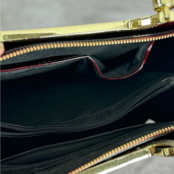 Danbury Mint Wine Embossed Leather Bag with Wallet - Picture 8 of 15